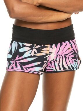 Roxy Women’s Board Shorts Zebra Jungle Foldover $46 XS New